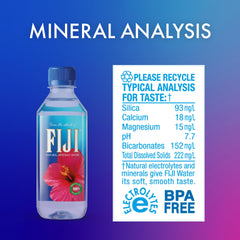 FIJI cap and label detail showing branding and resealable benefit