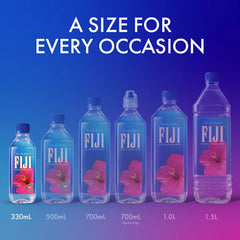 FIJI single bottle close-up highlighting clear water and premium look