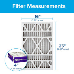 Filtrete close-up of pleated filter media showing improved particle capture