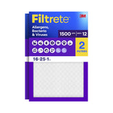 Filtrete front packaging showing product name and size, clearer indoor air benefit
