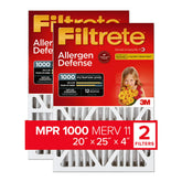 Filtrete front packaging showing size and MERV 11 benefits