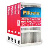 Filtrete 4-pack front packaging showing filter count and MPR benefit