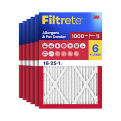 Filtrete front packaging showing 6-pack and size for easy purchase