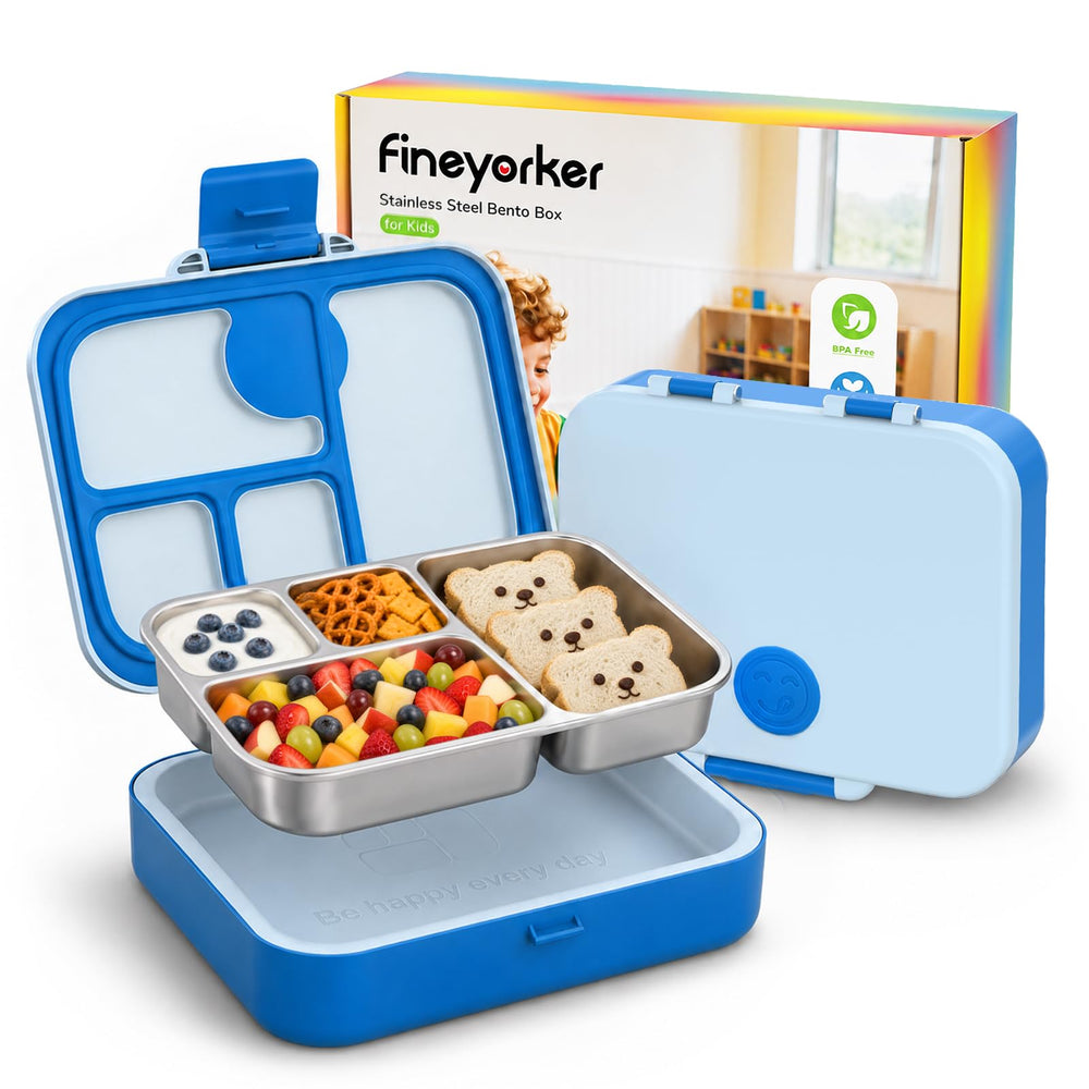FINEYORKER front view with lid closed showing compact design and portability