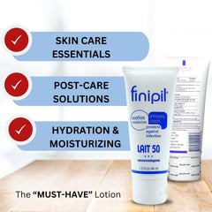 finipil cream on fingers demonstrating easy application and immediate cooling benefit