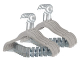Finnhomy front packaging showing 20 gray velvet hangers and benefits