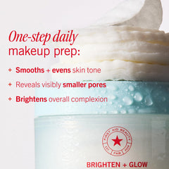 First Aid Beauty pad showing both smooth and bumpy dual-sided design benefit