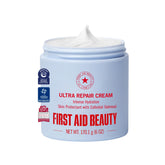 First Aid Beauty jar front view showing product branding and size benefit
