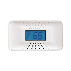 First Alert CO710 front view showing compact alarm and digital display for easy monitoring