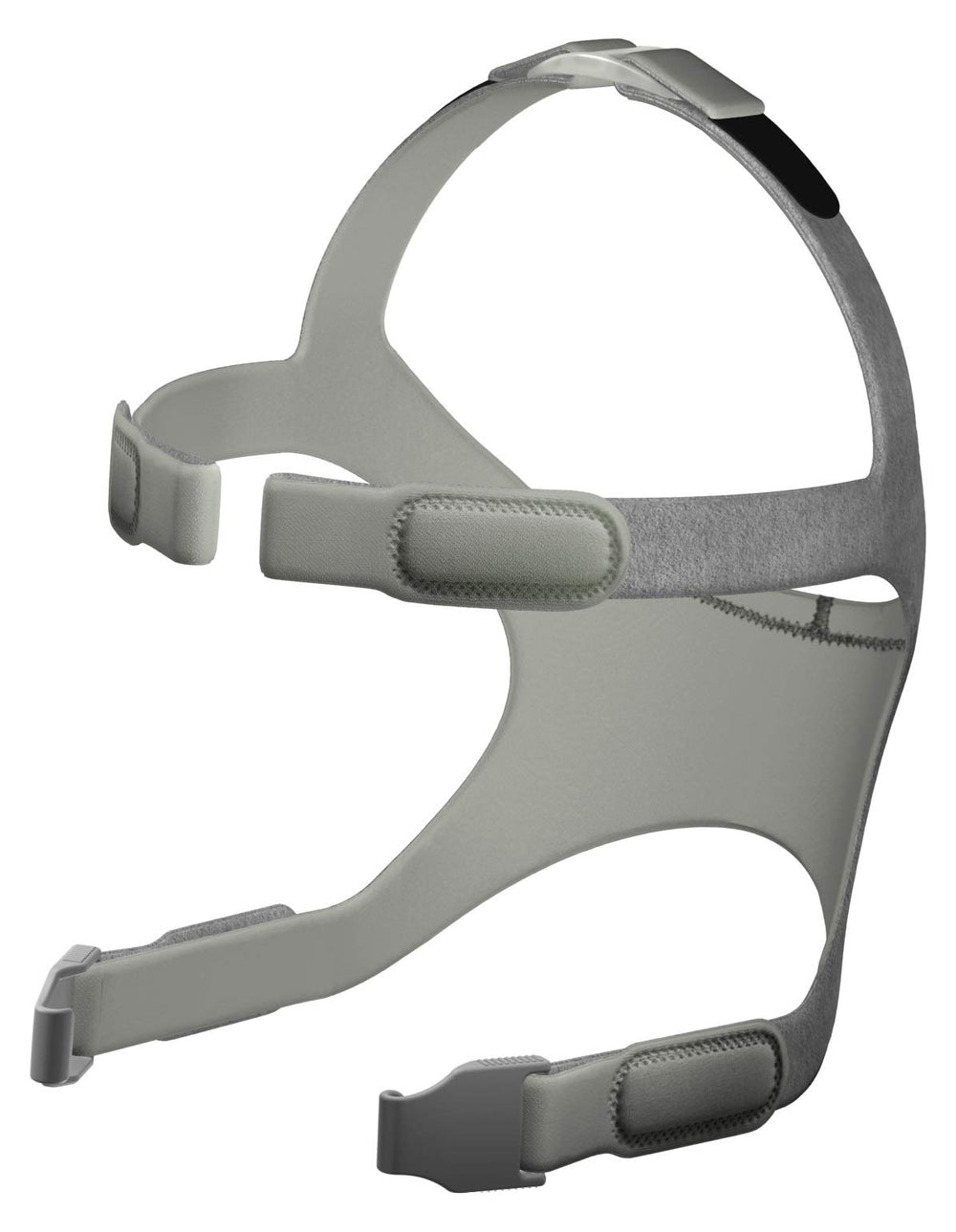 Fisher & Paykel Simplus headgear front view showing breathable material and secure fit