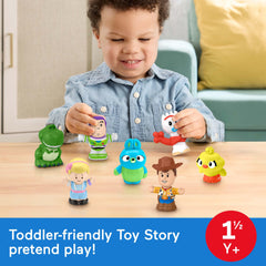 Fisher-Price close-up of the seven Little People Toy Story figures for easy character recognition