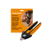 Fiskars front view of large nail clippers showing ergonomic shape and control