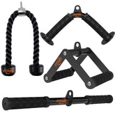 Fitarc front view of complete attachment set showing components and durable finish