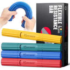 FitBeast front packaging showing four colored rehab bars and guide for easy selection