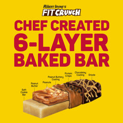 FitCrunch bar held by hand near gym bag emphasizing portable post-workout fuel