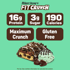 FitCrunch detailed texture shot showing chocolate chips and protein crisps for crunch