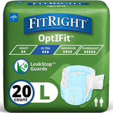 FitRight front packaging Large 20 count showing product and features