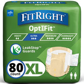 FitRight front packaging X-Large 80 count showing product and size for confidence