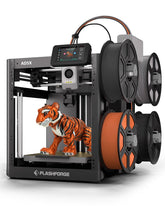FLASHFORGE AD5X front view showing compact enclosure and build area for reliable printing