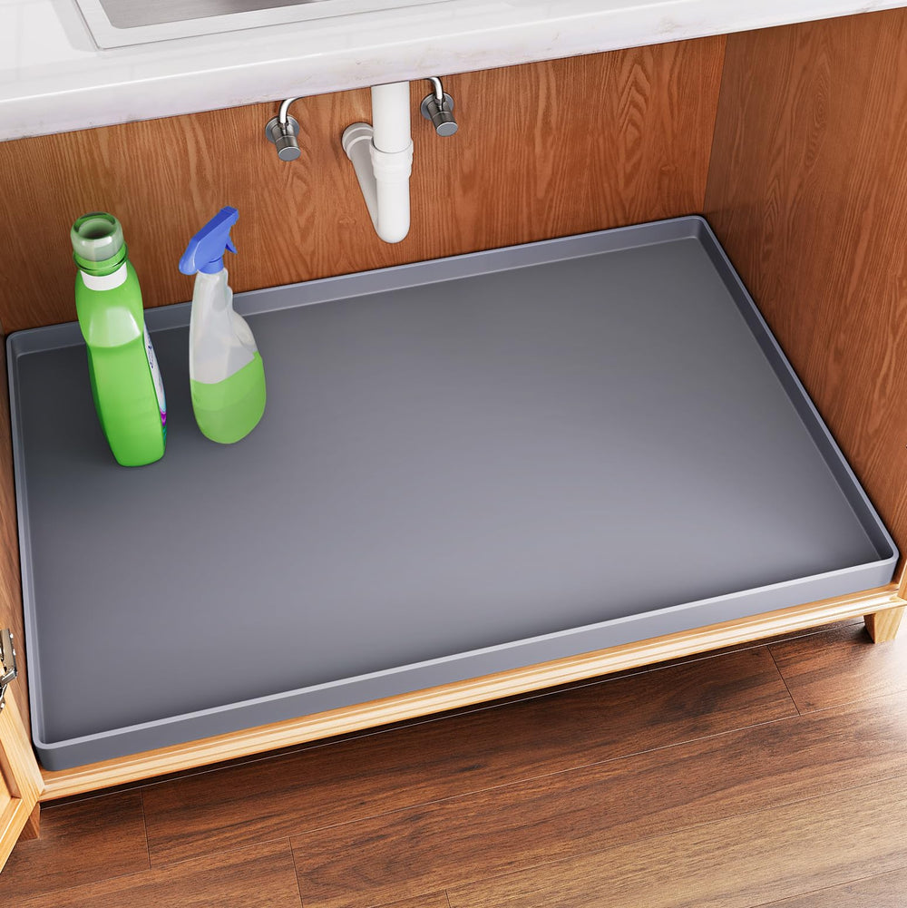 FLATO front view of 34x22 dark gray mat showing clean protective barrier