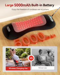 FliKEZE massager in an office chair demonstrating cordless convenience