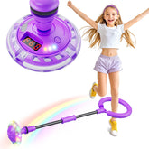 Flooyes front view of ankle skip ball showing LED wheel and strap, fun tracking