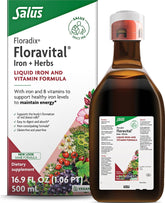 Floradix Floravital front bottle shot showing packaging and benefits