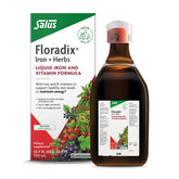 Floradix bottle front label showing brand and benefits for easy identification