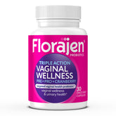 florajen front packaging showing bottle and clear benefit for women's balance