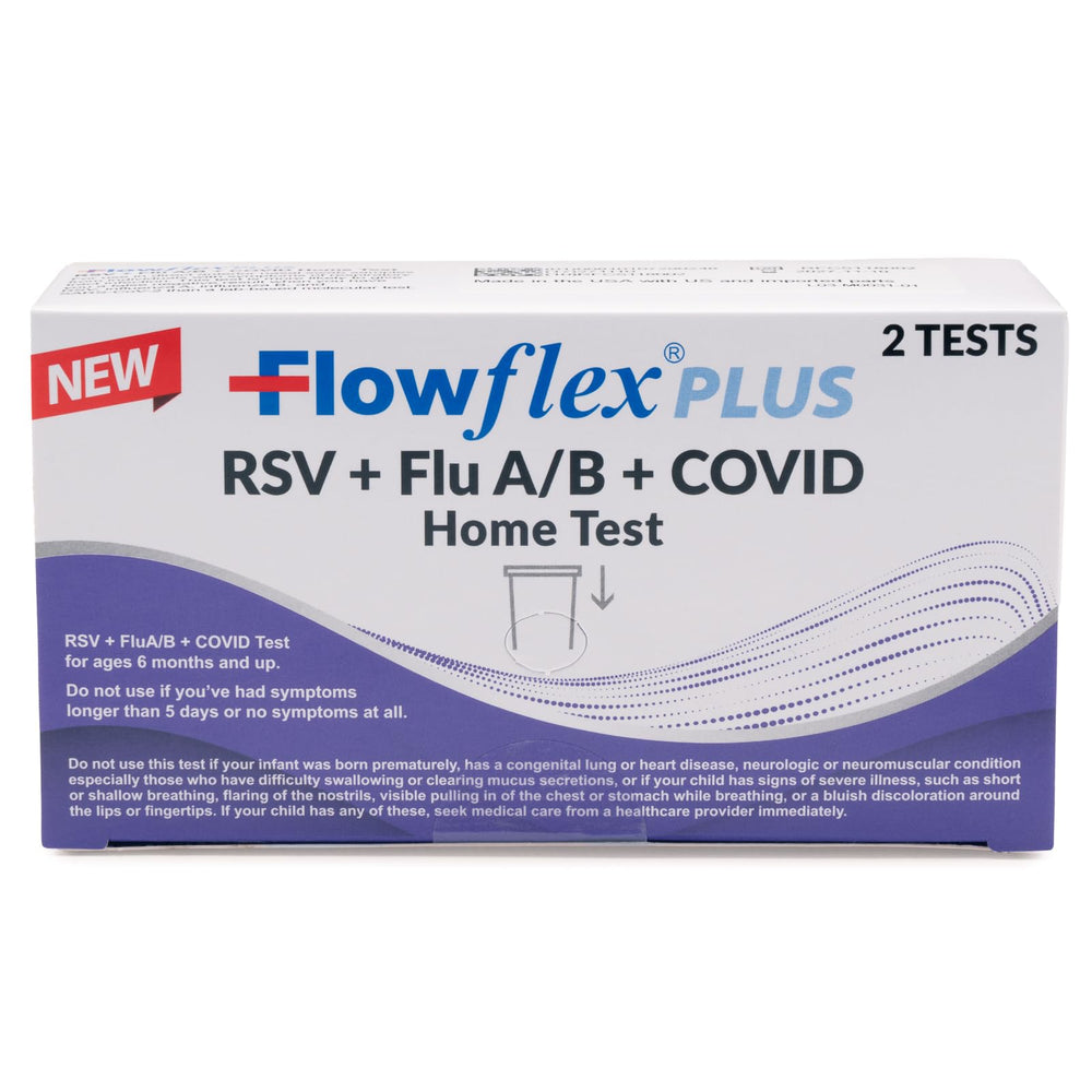 FLOWFLEX front packaging showing kit benefits and rapid 15-minute results