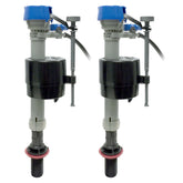 Fluidmaster 400H front view showing two high-performance fill valves and packaging benefits