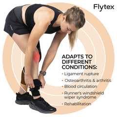 Flytex knit texture close-up highlighting breathable compression fabric benefit