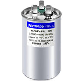 FOCSPROD front label showing capacitance and voltage for easy identification and correct replacement