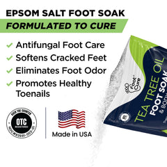 FOOT CURE close-up of salt crystals revealing texture for effective exfoliation