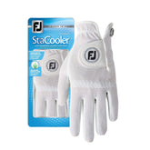 FootJoy StaCooler front view showing pearl color and branding for confident presentation