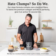 For Wellness adding creamer to hot coffee for steady energy