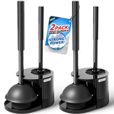 FORASTO front view of the paired brush and plunger set showing compact storage benefit