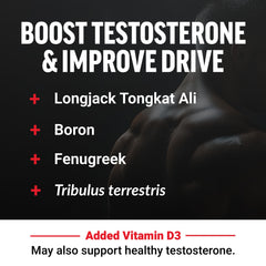 Force Factor arrangement of key ingredients showing fenugreek, maca, tongkat ali benefits