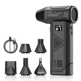 FORETOO front view showing compact rechargeable duster and ergonomic grip benefit
