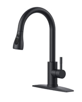 FORIOUS black faucet front view showing clean modern silhouette and durable look
