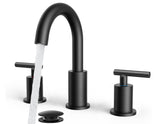 FORIOUS front view matte black faucet showing sleek design and durable finish