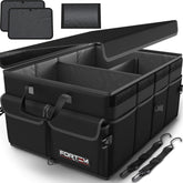 FORTEM front view open showing compartments and tidy storage benefit