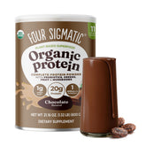 Four Sigmatic front packaging showing creamy cacao and mushroom blend benefits