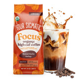 Four Sigmatic bag front showing Focus Max branding and benefits