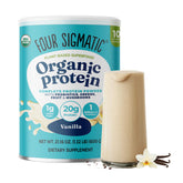 Four Sigmatic front pack showing vanilla protein benefits