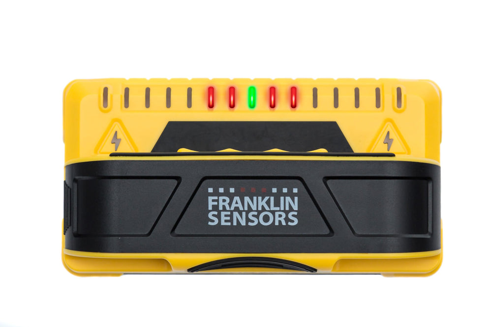 Franklin Sensors ProSensor M150 front view showing LED bar and controls for fast stud locating