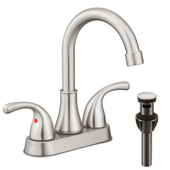 Fransiton front view brushed nickel faucet shows sleek design and durable finish