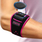 FREETOO elbow brace front view showing snug fit and comfort