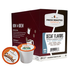 Fresh Roasted Coffee brewed decaf cup on table showcasing aroma and drinkability benefit