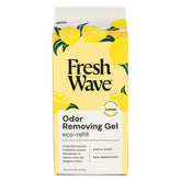 Fresh Wave lemon gel refill pouch front view shows packaging and volume benefits